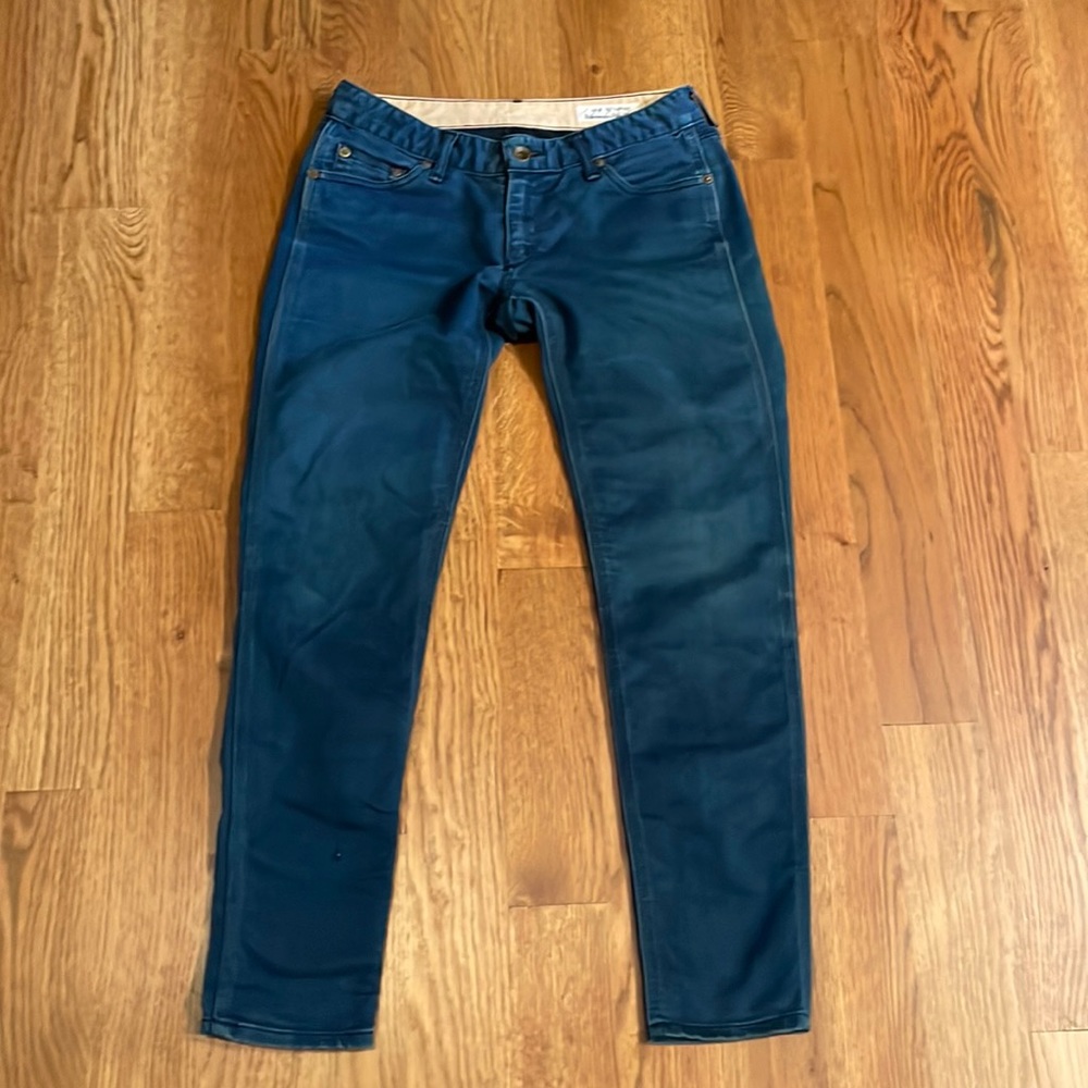 rag & bone Women's Straight Leg Jeans in Deep Teal Blue